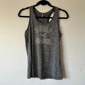 Under Armour, charcoal gray tank top